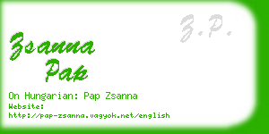 zsanna pap business card